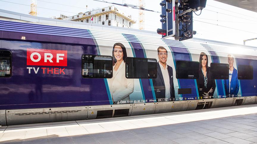 ORF-TVthek fährt in ÖBB-Railjets mit