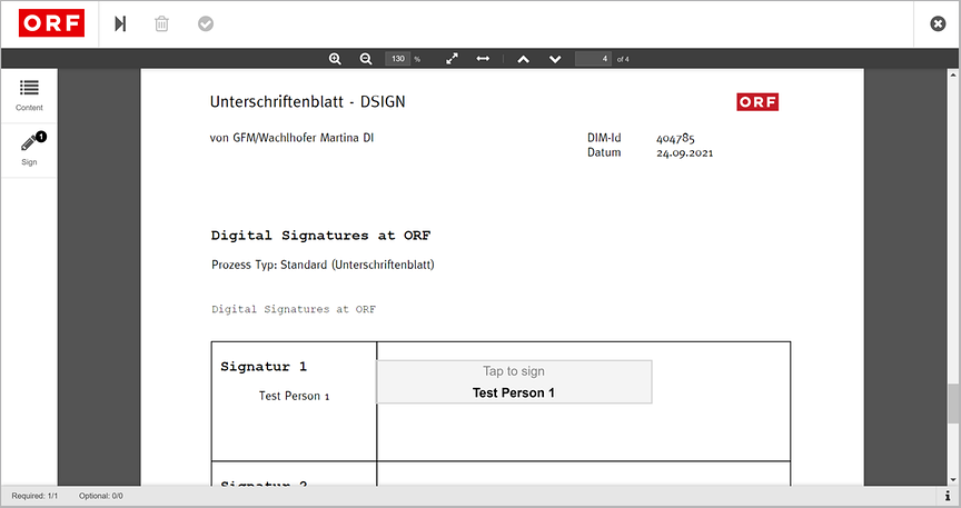 Advanced Signature on Signature Sheet