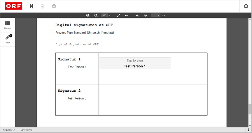 Advanced Signature on Signature Sheet