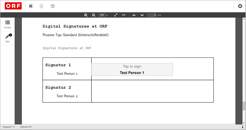 Qualified Signature on Signature Sheet