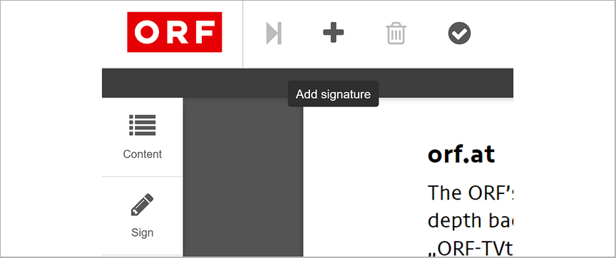 Qualified Signature with free positioning