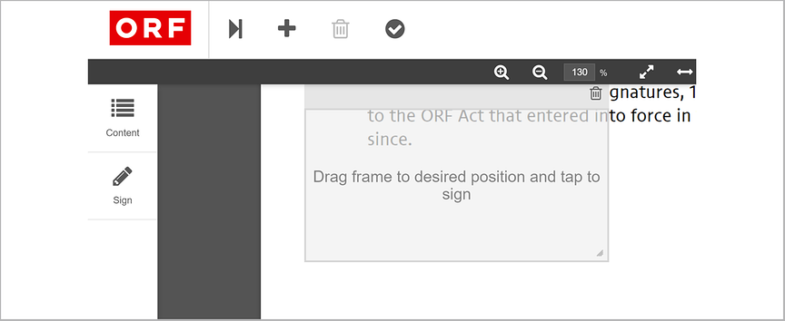 Qualified Signature with free positioning