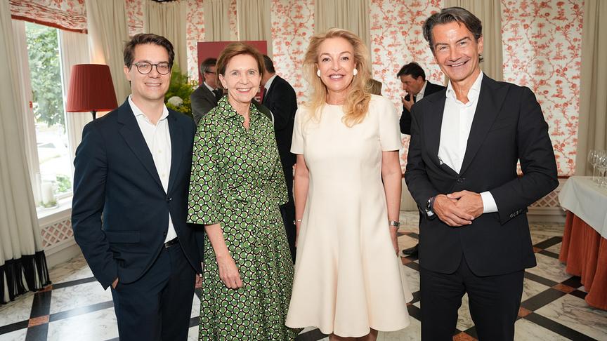 © ORF/Roman Zach-Kiesling 100 Jahre Medienpartnerschaft ORF – Salzburger Festspiele: Festspielempfang des Generaldirektors zum runden Jubiläum: Lukas Crepaz, Brigitta Pallauf, Kristina Hammer, Roland Weißmann