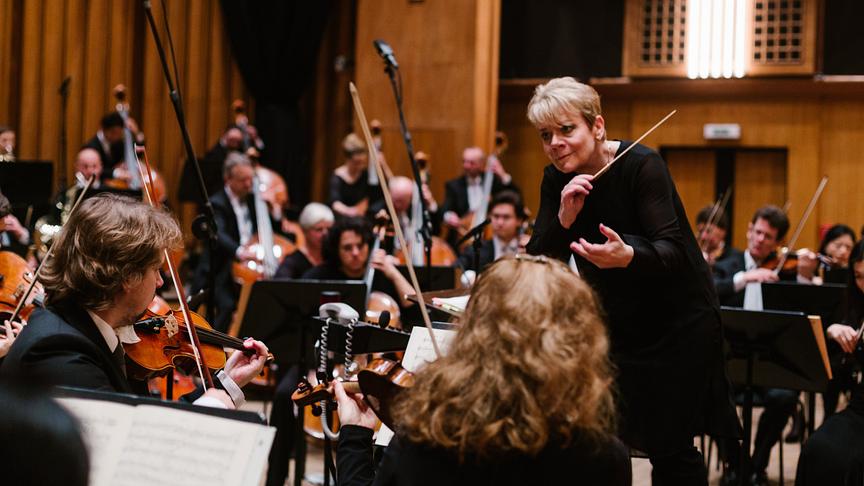 RSO: Das ORF-Radiosymphonieorchester bei Proben unter der Leitung von Dirigentin Marin Alsop