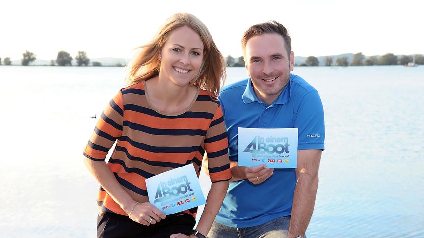 © ORF/Christine Kees Geschichten rund um den Bodensee: Zum dritten Mal „4 in einem Boot“: Kerstin Polzer (ORF Vorarlberg) und Martin Breitkopf (BR) führen durch die TV-Sendungen