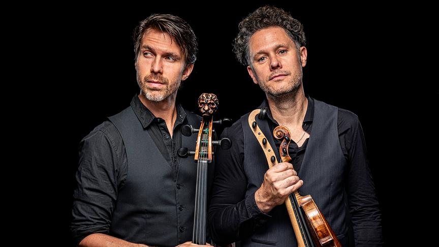 © ORF/RKH-RADIOKULTURHAUS/Stephan Doleschal „Austrofreds Barcelona“: Matthias Bartolomey (Cello) und Klemens Bittmann (Geige und Mandoline)
