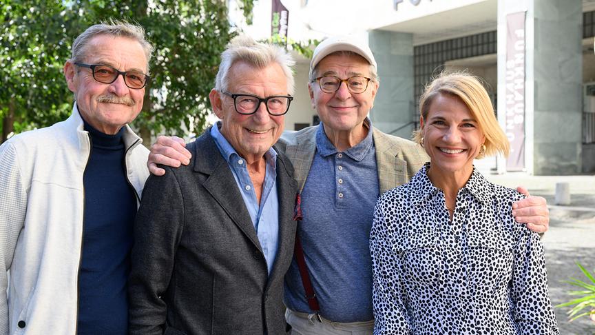 „Der Geschichtenerzähler – Heinz Marecek wird 80“: Ferry Öllinger, Heinz Marecek, Erwin Steinhauer, Kristina Sprenger