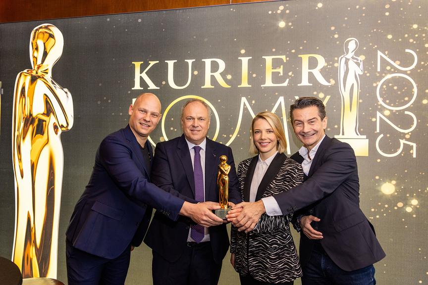 Die KURIER ROMY kehrt 2025 zurück: Michael Reisch (Gründer und Geschäftsführer Filmfestival Kitzbühel), Richard Grasl (Geschäftsführer KURIER), Viktoria Veider-Walser (Kitzbühel Tourismus), Roland Weißmann (Generaldirektor ORF)