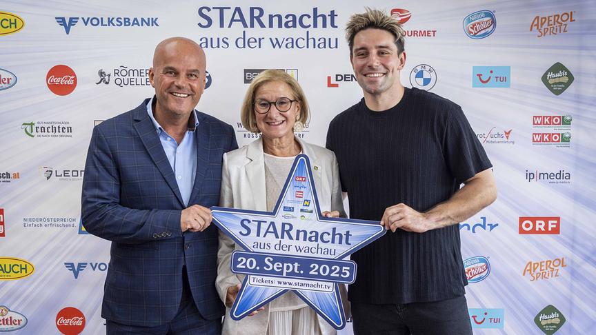 Die „Starnacht aus der Wachau“ am 20. September in ORF 2 und auf ORF ON: Martin Ramusch, Johanna Mikl-Leitner, Alexander Eder