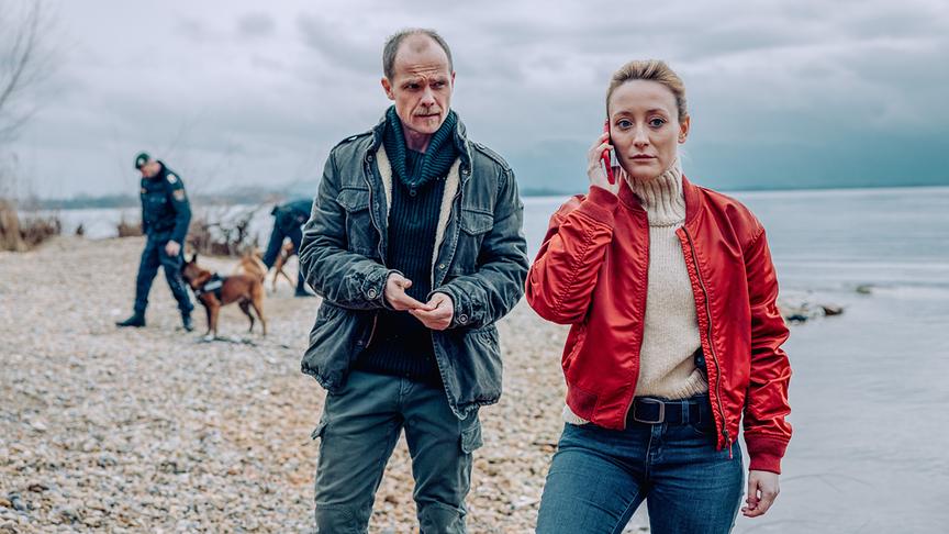 "Die Toten vom Bodensee – Die Medusa": Matthias Koeberlin (Micha Oberländer), Alina Fritsch (Luisa Hoffmann)