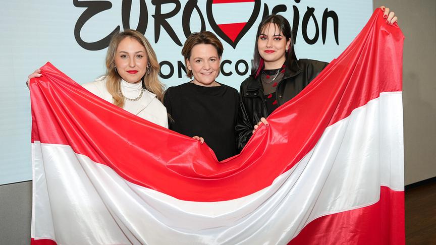 Eurovision Song Contest 2023: TEYA & SALENA mit ORF-Programmdirektorin Stefanie Groiss-Horowitz