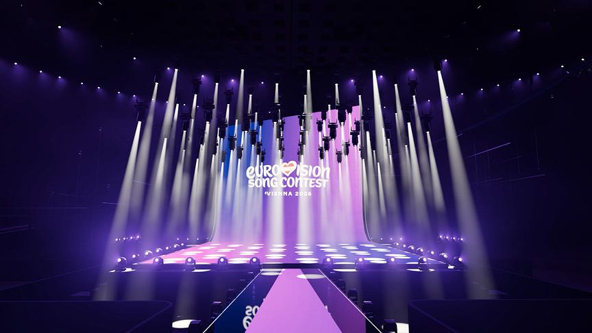  Visualisierung des Lichtdesigns beim Eurovision Song Contest 2026 in Wien