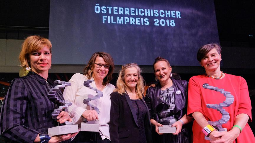 Österreichischer Filmpreis 2018: Helene Lang, Christine A. Maier, Kathrin Zechner, Veronika Albert, Katharina Wöppermann