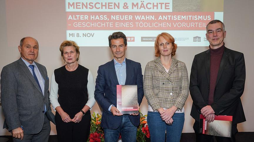 © ORF/Roman Zach-Kiesling Präsentation "Menschen & Mächte: Alter Hass, neuer Wahn. Antisemitismus – Geschichte eines tödlichen Vorurteils"