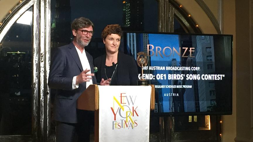 Zwei Ö1-Sendungen bei „The World’s Best Radio Programs“ in New York ausgezeichnet: Christian Scheib, Elke Tschaikner