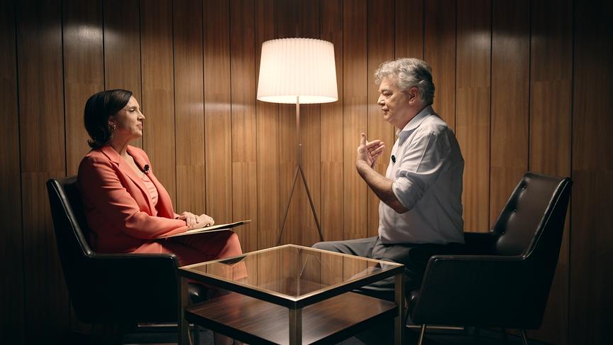 © ORF/BFILM "Sommergespräche 2023": Susanne Schnabl im Gespräch mit Werner Kogler, Die Grünen