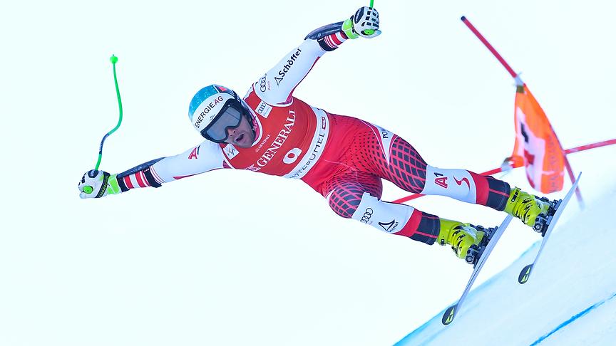 © APA/AFP/JOE KLAMAR Vincent Kriechmayr of Austria competes in the men's Super G event of the FIS Alpine Ski World Cup in Kitzbuehel, Austria, on January 27, 2019.