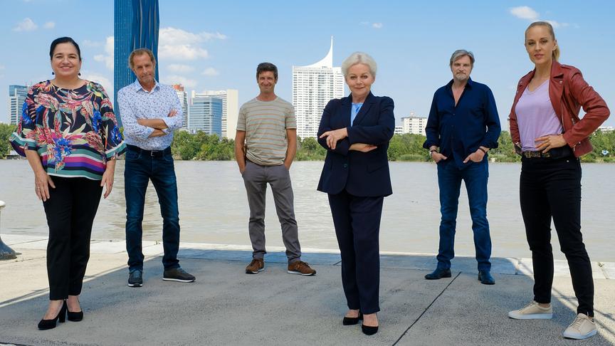 "Soko Donau" - Drehstart: Maria Happel, Helmut Bohatsch, Andreas Kiendl, Brigitte Kren, Stefan Jürgens, Lilian Klebow
