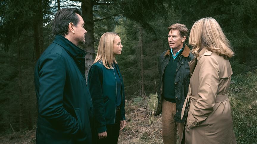 "Steirermord": Hary Prinz (Sascha Bergmann), Anna Unterberger (Anni Sulmtaler), Tobias Moretti (Otto von Glanzberg), Bettina MIttendorfer (Nicole Sturm)