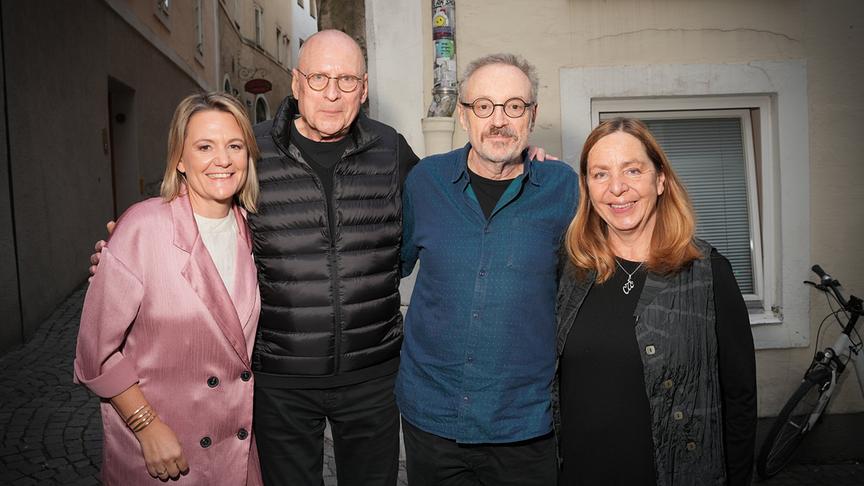 „Sturm kommt auf“ am 22. und 23. Oktober als ORF-2-Premiere: ORF-Programmdirektorin Stefanie Groiss-Horowitz, Matti Geschonneck, Josef Hader, Susi Stach