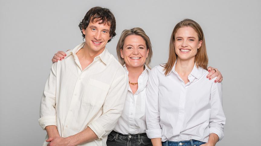 Gruppenfoto mit Laurence Rupp, ORF-Programmdirektorin Stefanie Groiss-Horowitz, Miriam Fussenegger