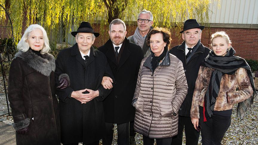 "Tatort Staatsarchiv": Christiane Hörbiger, Otto Schenk, Cornelius Obonya, Peter Payer (Regie), Barbara Petritsch, Branko Samarovski, Mavie Hörbiger