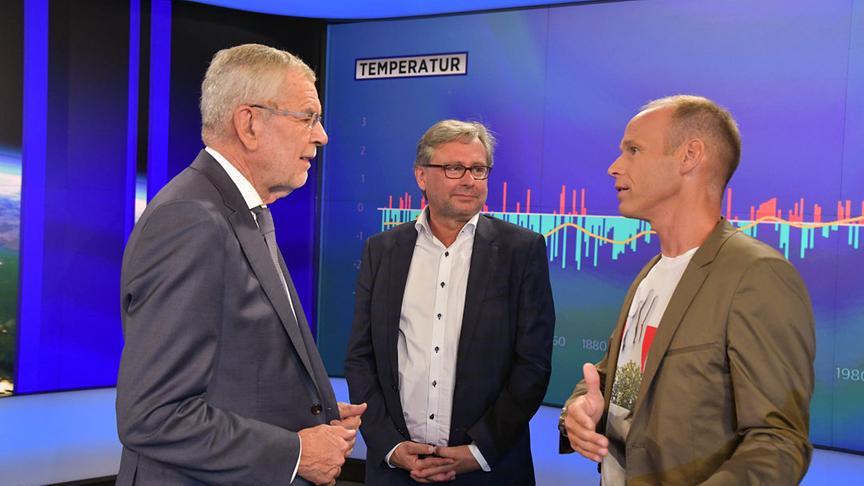 © APA/ORF/THOMAS RAMSTORFER BUNDESPRÄSIDENT VAN DER BELLEN HOLTE SICH WETTER-INFOS IM ORF