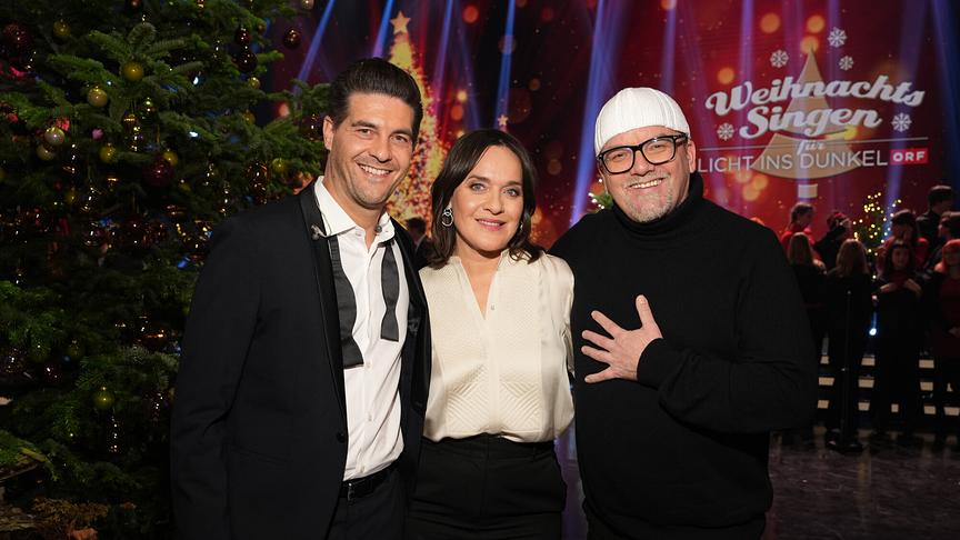 "Weihnachtssingen für Licht ins Dunkel": Norbert Oberhauser; Eva Pölzl; DJ Ötzi