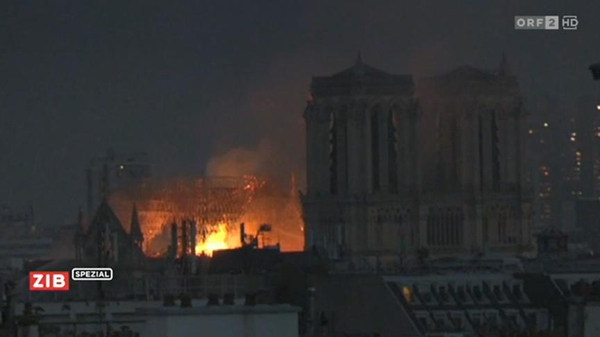 ZIB 2: Der Brand von Notre Dame im ORF-Fernsehen