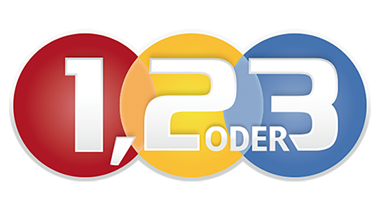 1, 2 oder 3 - Logo