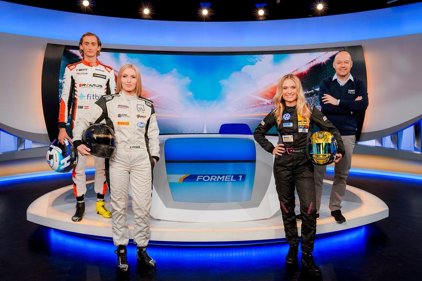 "Formel 1 - Motorhome": Ferdinand Habsburg, Bianca Steiner, Corinna Kamper, Robert Lechner.