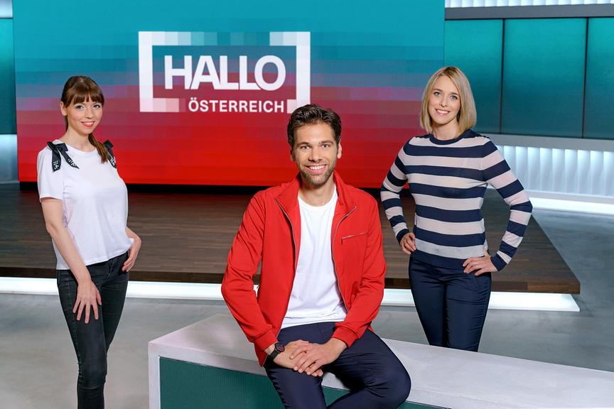© ORF/Roman Zach-Kiesling "Hallo Österreich": Lilian Moschen, Philipp Maschl, Mariella Gittler