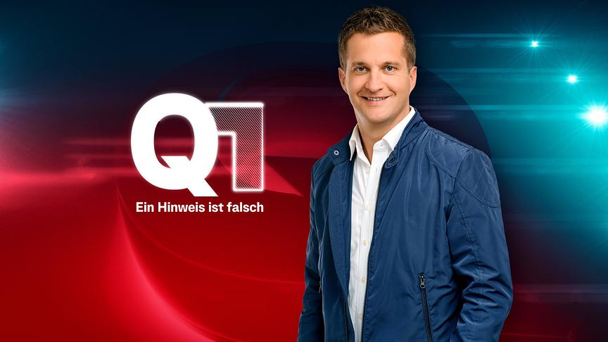"Q1 Ein Hinweis ist falsch":  Oliver Polzer moderiert „Q1 Ein Hinweis ist falsch“, das neue Vorabendquiz von ORF 1.
