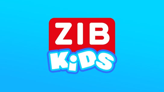 Logo von ZIB KiDS mit weißer Schrift auf rotem und blauem Hintergrund.