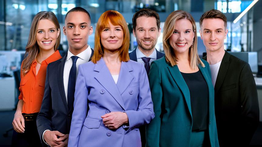"ZIB Flash": Madeleine Gromann, Stefan Lenglinger, Christiane Wassertheurer, Paul Fleischanderl, Kathrin Pollak, Carl Holzer