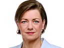 Porträtfoto von Marie-Claire Zimmermann vor weißem Hintergrund